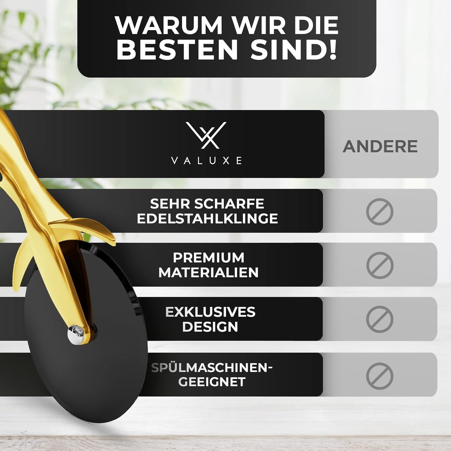 Pizzaschneider Gold