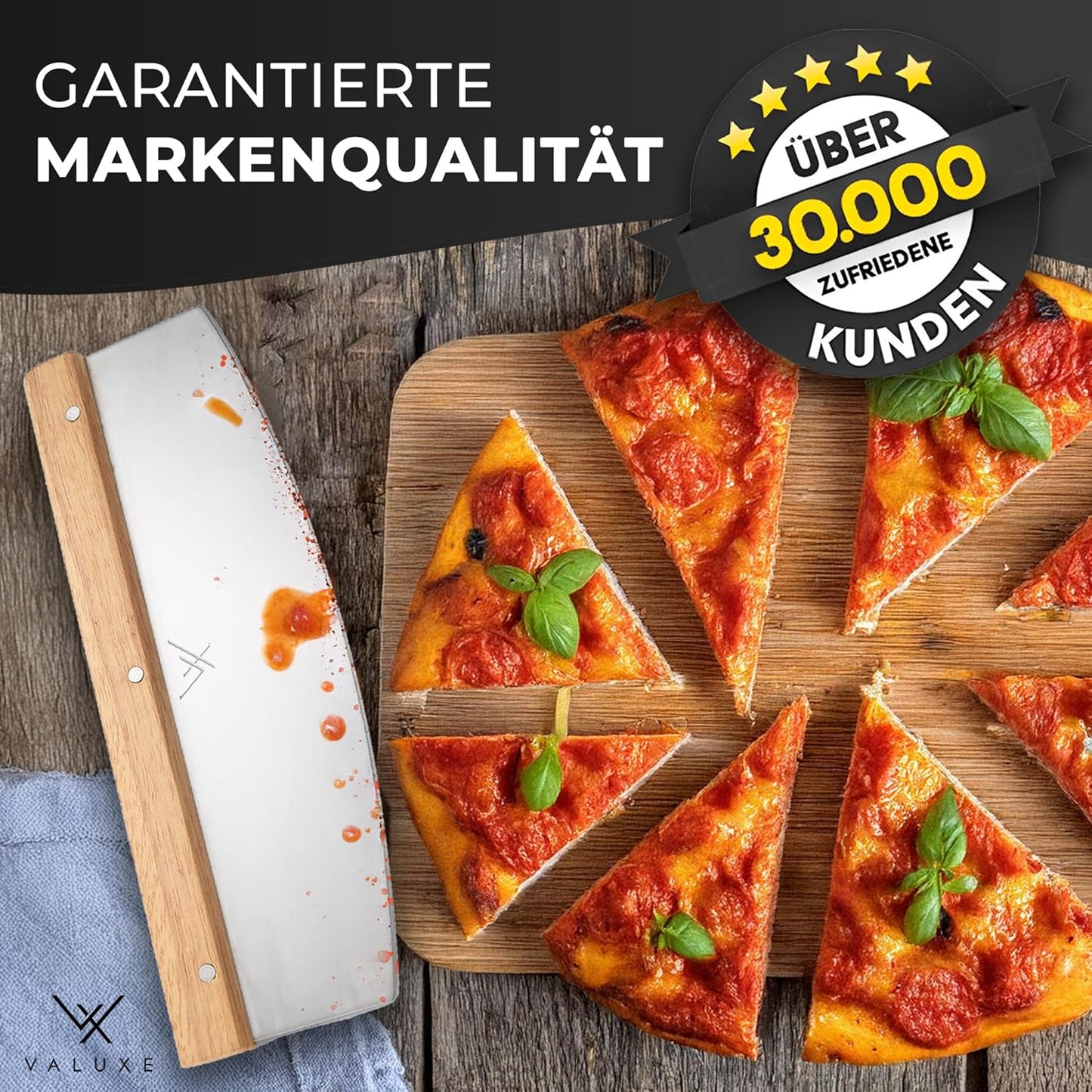 Pizzamesser Holzgriff